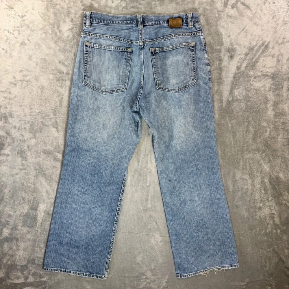 Vintage‎ GAP Loose Straight Fit Jeans Men's Size 34x30 Blue Distressed Denim
